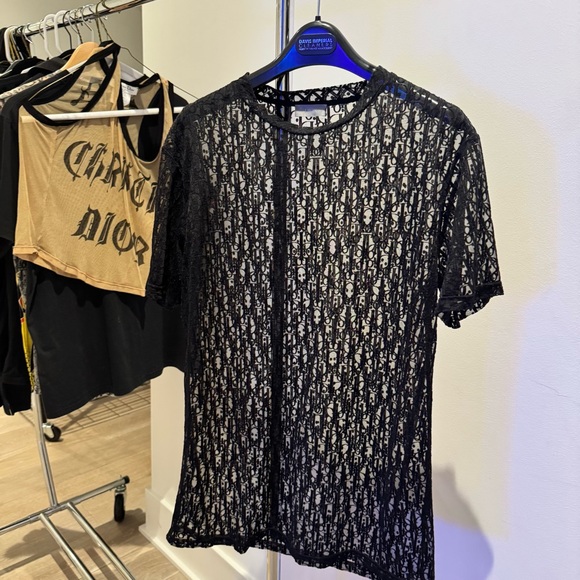Dior Oblique Jacquard Sheer T-Shirt - Picture 10 of 11